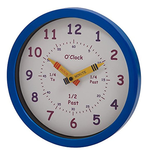 Unity Henley - Reloj De Pared Para Niños Learn The Time, 10 