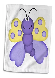 3d Rose Cute Yellow And Purple Happy Butterfly Cartoon ...