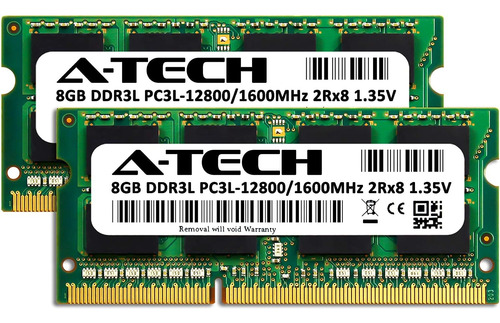 Ram A-tech, 2 X 8 Gb, Ddr3/ddr3l 1600mhz Sodimm Cl11