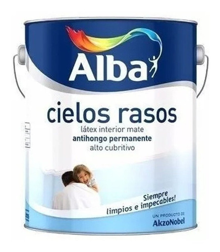 Látex Cielorrasos Alba Blanco X 10 Lts