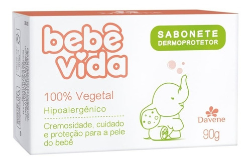 Sabonete Em Barra Bebê Vida Vegetal Dermoprotetor Davene 90g