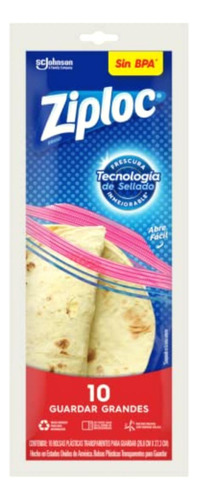Ziploc Bolsas Reutilizables, Guardar Grandes, Pestañas