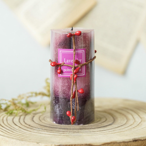 Flower Shaped Aroma Candle,150g Village Style Gradient Colo.