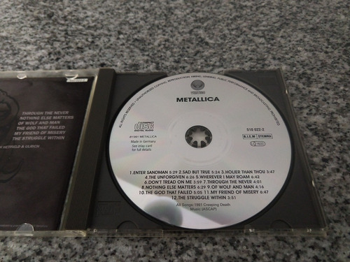 Cd Metallica Album Vértigo Made In Germany