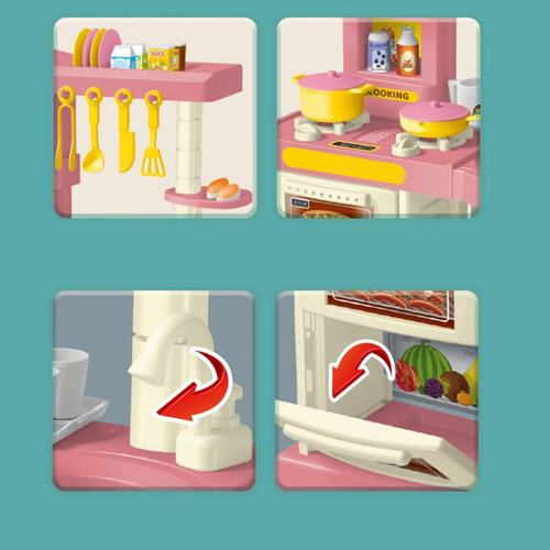 Juego De Cocina Interactivo Para Niños, 51 Piezas, Juego De
