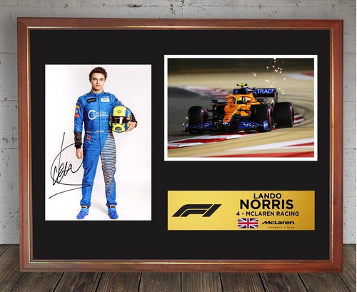 Lando Norris Mclaren Cuadro Conmemorativo Formula 1 Uno 