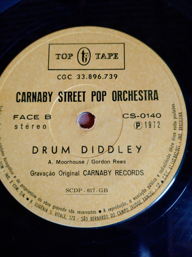 Compacto Carnaby Street Pop Orchestra - Drum Diddley 1972 (Usado)