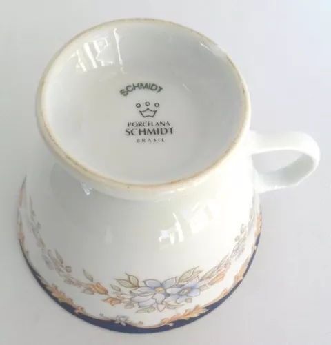 Pires antigo Para Xícara De Chá Porcelana Schmidt Decorada 03 Unid.