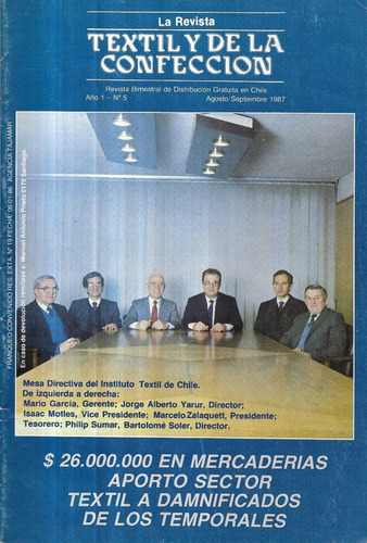 Revista Textil Y De La Confección N° 5 / Septiembre 1987