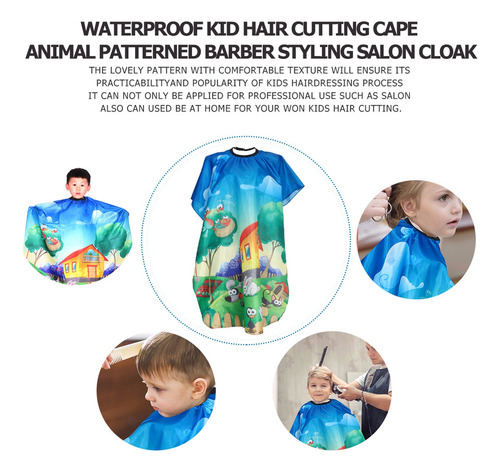 2pcs Impermeable Cómodo Niño Corte De Pelo Capa