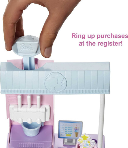 Imagem 4 de 7 de Barbie Ice Cream Shop Playset 2022 Sorveteria Negra