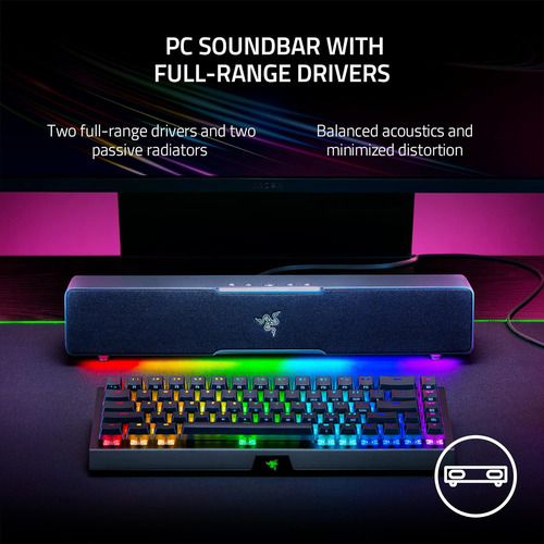 Barra De Sonido Razer Leviathan V2 X, Rgb, Usb-c, Negro