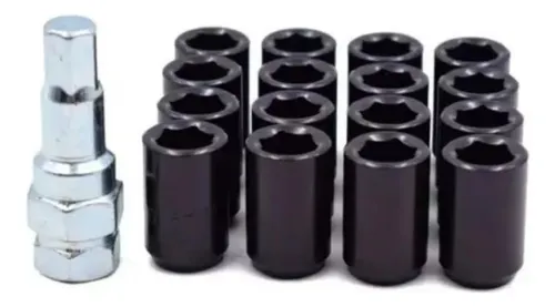 Juego X16 Tuercas Tuner Lujo Seguridad Rines Renault Scala