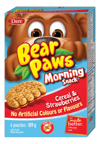 Dare Bear Paws Morning Snack - Galletas Rellenas De Cereales