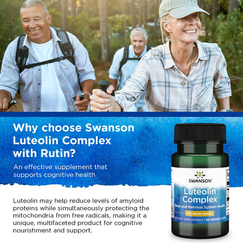 Swanson Luteolin Complex W/rutin - Suplemento De Apoyo Cereb