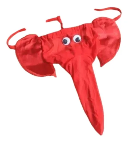 Tanga Masculina En Rojo O Negro Diseño De Elefante Super Hot