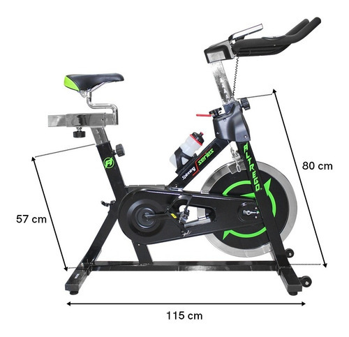 Bicicleta Spinning Fija Lg2-p13 Con Computadora Cuenta Km Color Negro