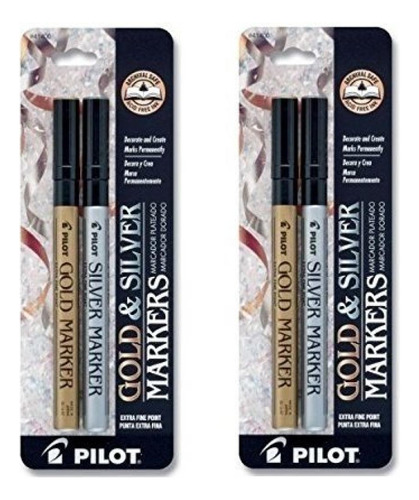 Pilot Gold And Silver Metallic Permanent Paint Mark [1lwist1