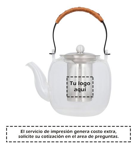 Tetera De Vidrio Con Infusor De 1200ml