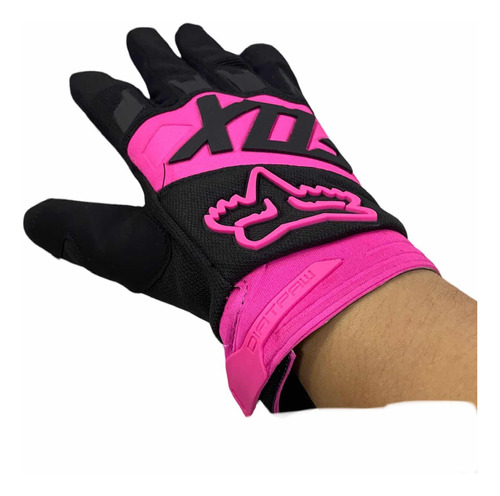 Guante Fox Color Negro/fucsia