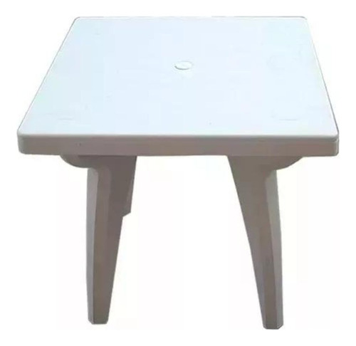 Mesa Cuadrada 75x75 Plastico Mascardi Reforzada Color Blanco