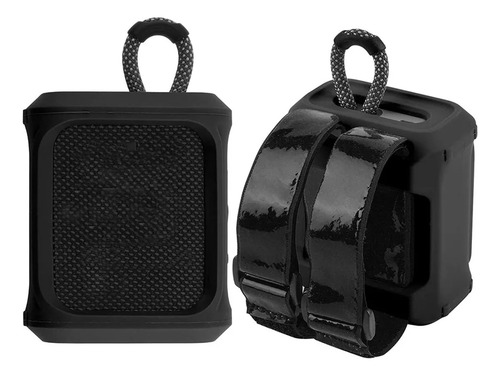 Funda De Silicona Para Altavoz Para Jbl Go 3 Con Correa Negro