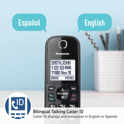 Telefone Panasonic Kx-tgf852b Com Fio/sem Fio Com Bloco De C