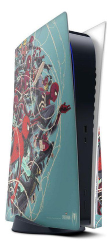 Skin Adesivo Ps5 Com Disco E 2 Controles Homem Aranha B3