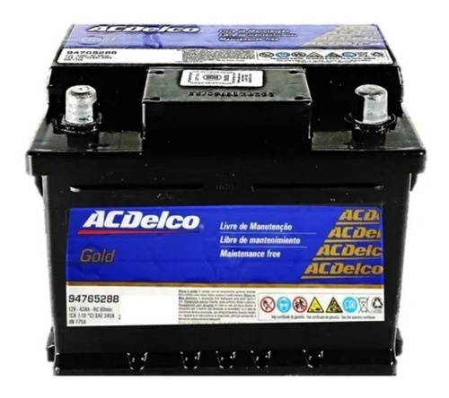 Imagen 1 de 10 de Bateria Auto 12x42 Acdelco 210 X 175 X 175