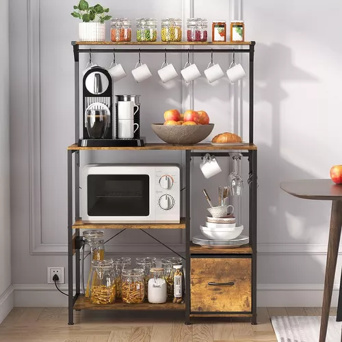 Muebles para cocina organizador alacena para microondas estante metal  gabinetes