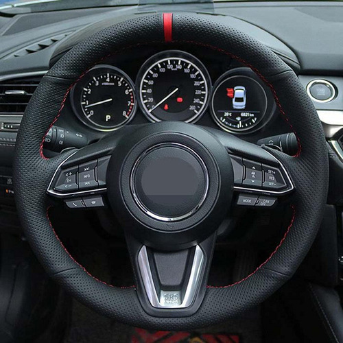 Ragdaa Funda Para Volante Automovil Piel Negra Mazda 3 Axela