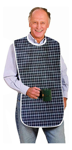 Baberos Adultos Ropa Protector Largo Lavable Reutilizable Bi