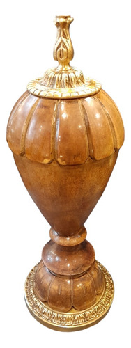 Base De Lampara Copon Terracota Bronce Dorado 45 Cm X 15 Cm