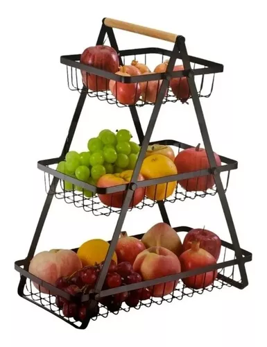 Cesta Frutas Frutero Organizador Cocina 2 Pisos