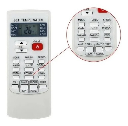 Control Remoto Compatible Minisplit Benelux Modelo Ev1426r