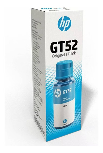 Tinta Hp Gt52 Cyan/azul Original Ink Botella
