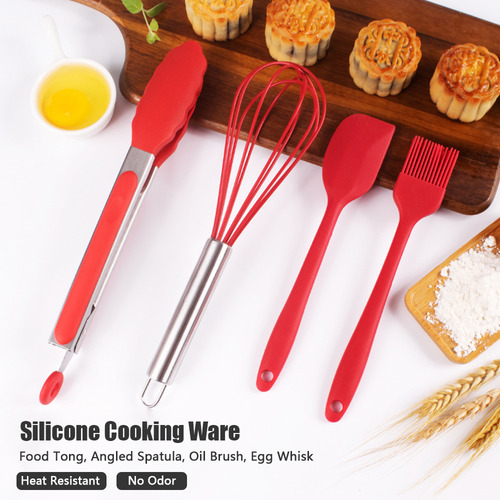 Juego De Utensilios De Cocina De Silicona, 4 Unidades, Espát