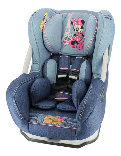 Cadeira Auto Bebê Denim Minnie 0 À 25kg Inclinação E Brinde