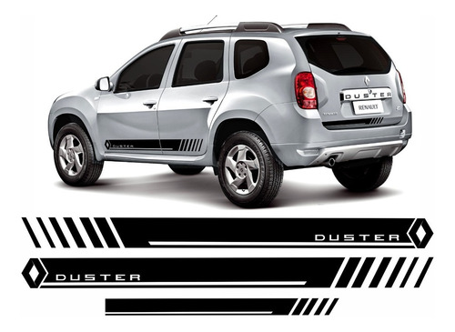 Kit Adesivo Renault Duster Emblemas Laterais E Traseira 04 Cor ADESIVO DUSTER