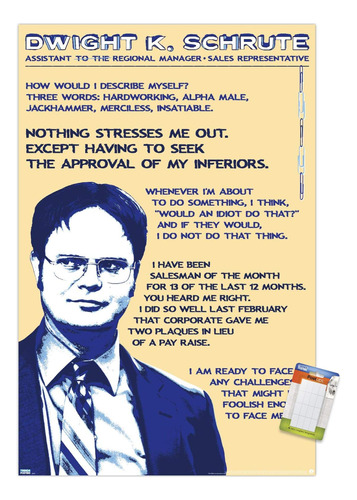 Office-dwight Schrute-quotes Póster De Pared, 22.375  ...