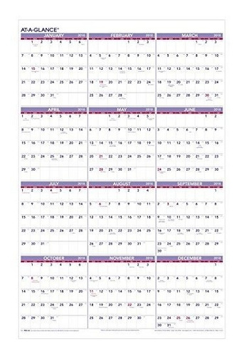 En La Vista Anual Del Calendario De Pared, Enero 2018-diciem