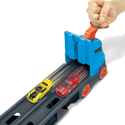 Imagem 6 de 10 de Hot Wheels City Guincho Pista Corridas Speedway Hauler Gvg37
