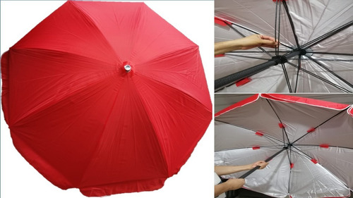 Parasol Sombrilla 2.40mts, Doble Tela, Doble Varilla