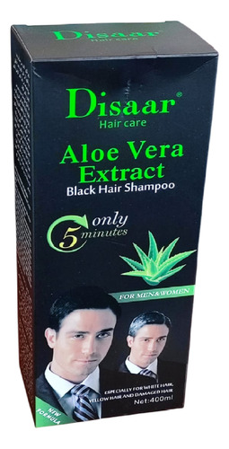 Shampoo Tinte De Colágeno Aloe Vera Color Negro