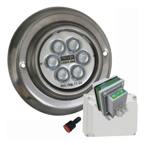 Kit Completo 4 Luces Led 20w Luz Blanca Para Pileta Material