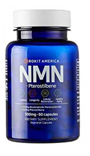 Imagen 1 de 3 de Suplemento Vitamina B3 Suplemento Rokit America 99.9% Nmn - 