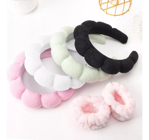 Kit 2 Tiara Make-up Cloud For El Cuidado De La Piel