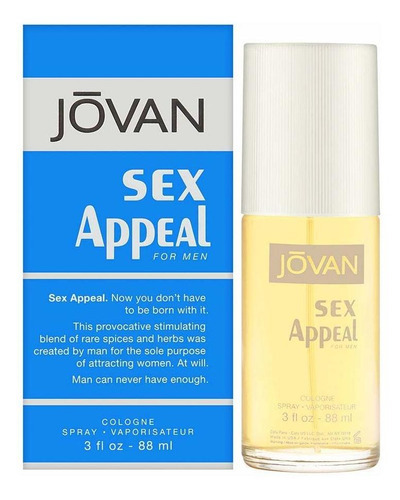 Jovan Sex Appeal Spray Hombre Colonia - 88 Ml