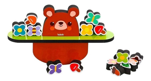 Brinquedo Lúdico Pedagógico Montessori Equilibre O Ursinho