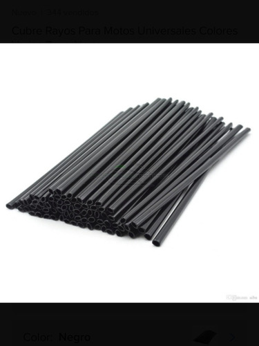 Imagen 1 de 1 de Cubre Rayos Moto 2 Ruedas Universal Accesorio 72 Unid Negro